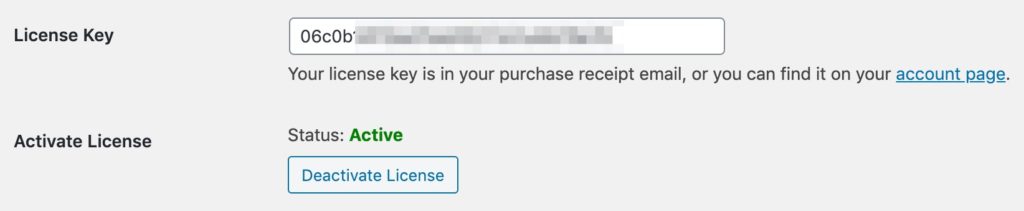 License key activated successfully message