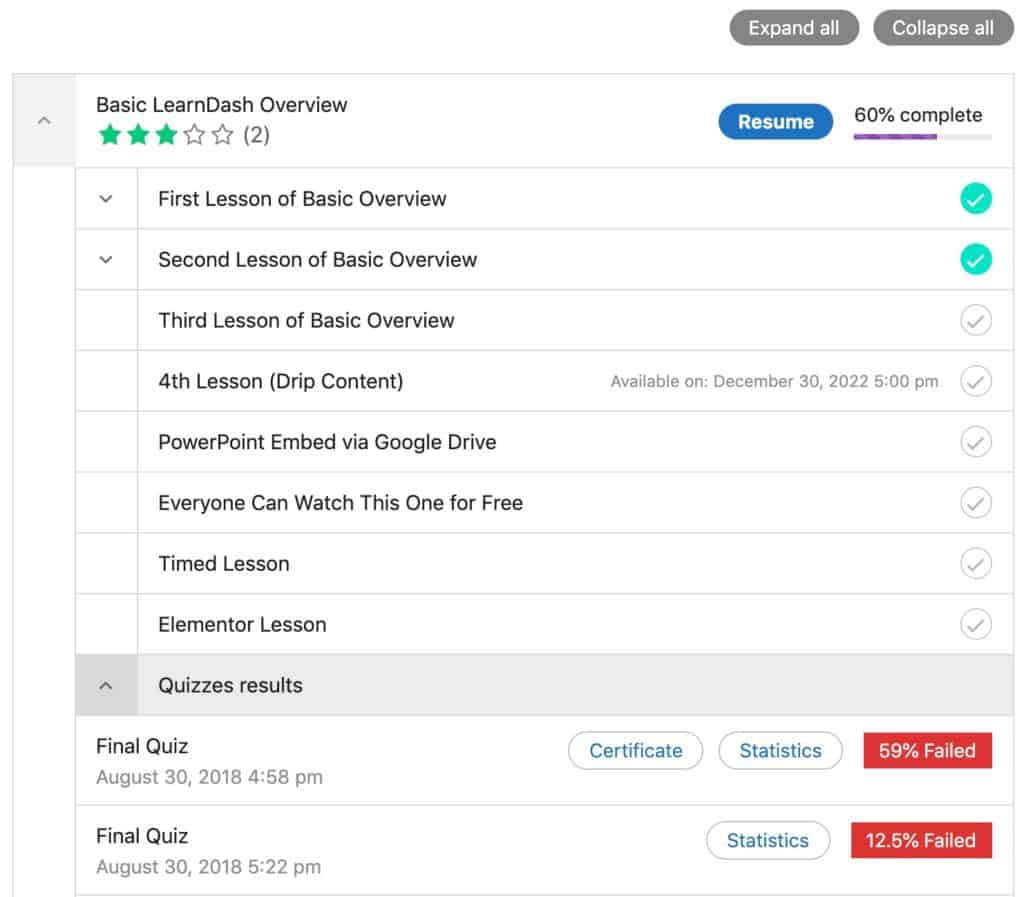 Uncanny Toolkit Course Dashboard example