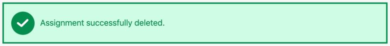 Example of LearnDash success alert
