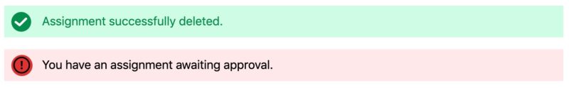 Example of compact alerts with Design Upgrade Pro
